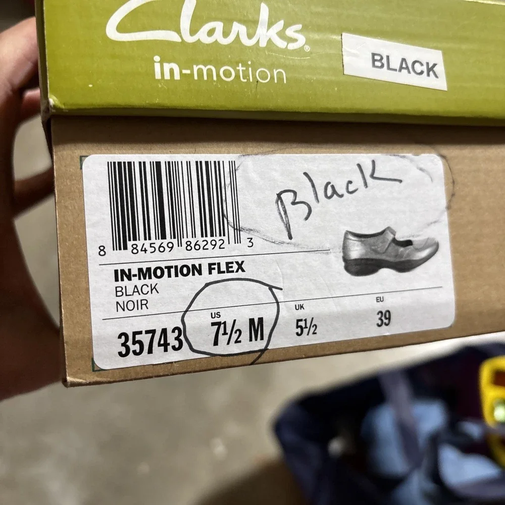 Clarks Evianna Fig4 Women's Casual Comfort Slip On Loafers Shoes Size 7.5M Blk‎